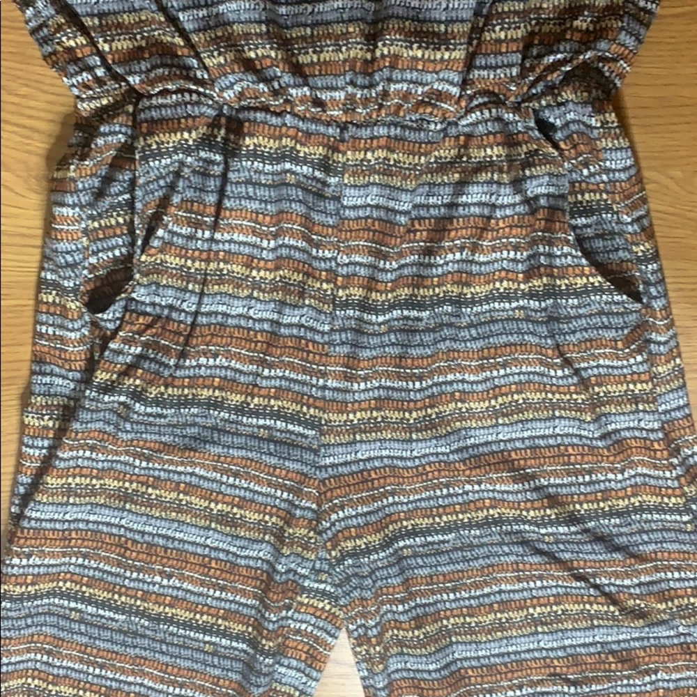 Exit multicolored earth tones size Large Romper - Picture 6 of 8